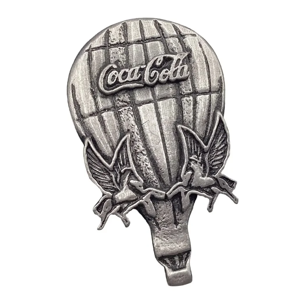 Coca-Cola Vintage Pewter Kentucky Derby Festival Great Balloon Race Pin in Case